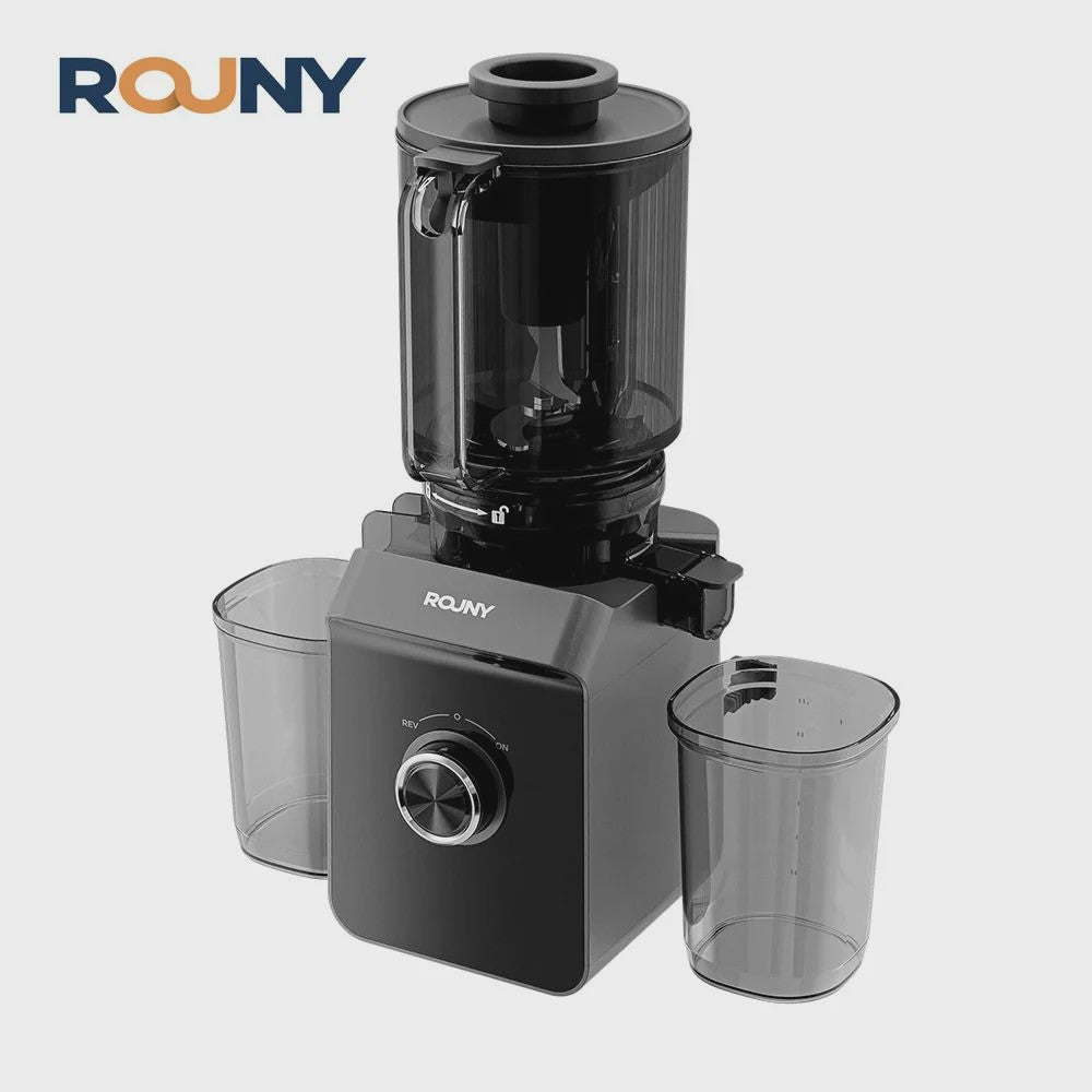 ROUNY Slow Juicer: Filter-Free Cold Press met Extra Brede 130mm Invoer & Eenvoudige Reiniging
