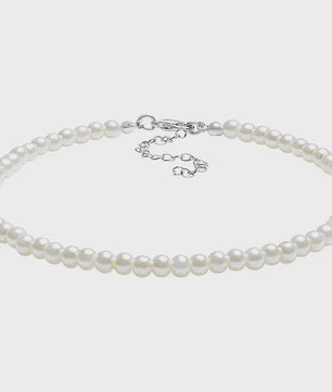 Elegante Multi-Rij Parel Choker Ketting - Handgemaakt Vintage Sieraad