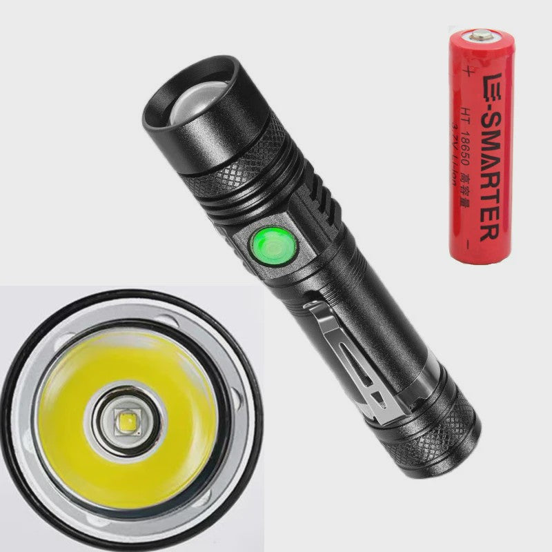 E-Smarter U518 Oplaadbare Zaklamp met Telescopische Zoom & Low Battery Indicator