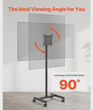 Mobiele TV Standaard op Wielen | 17-55 Inch | 20kg Draagvermogen | VESA 200x200