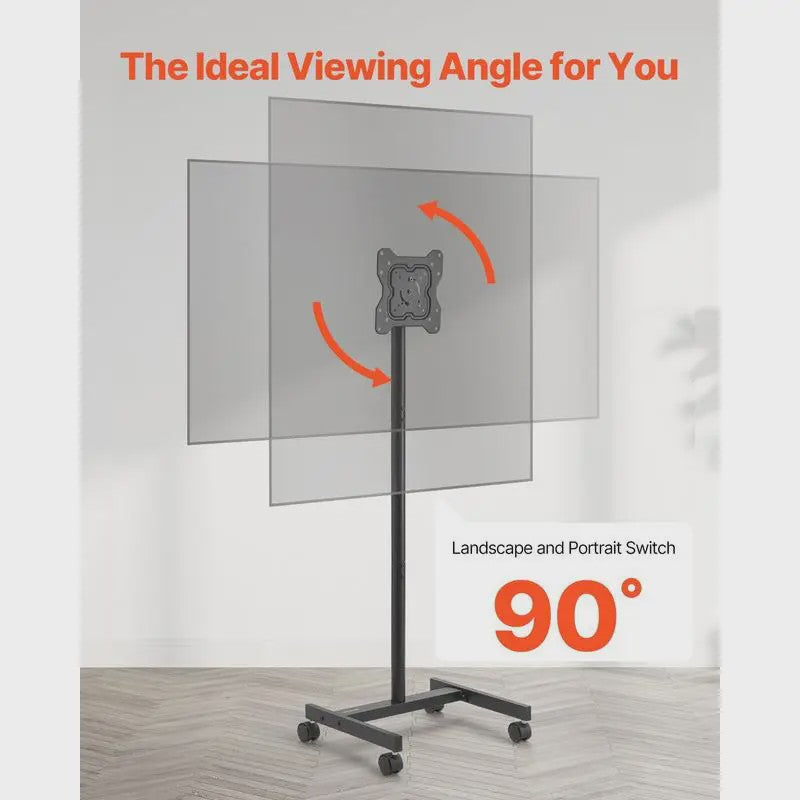 Mobiele TV Standaard op Wielen | 17-55 Inch | 20kg Draagvermogen | VESA 200x200