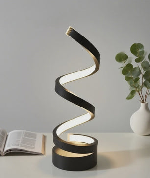 Moderne LED Spiral Tafellamp - 3 Kleurtemperaturen, Dimbaar, USB