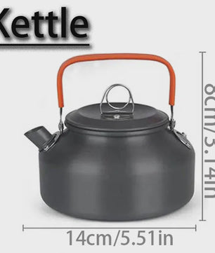 Kampeer Kookset Aluminium Outdoor Keukengerei Set - 12 Delig voor 2-3 Personen