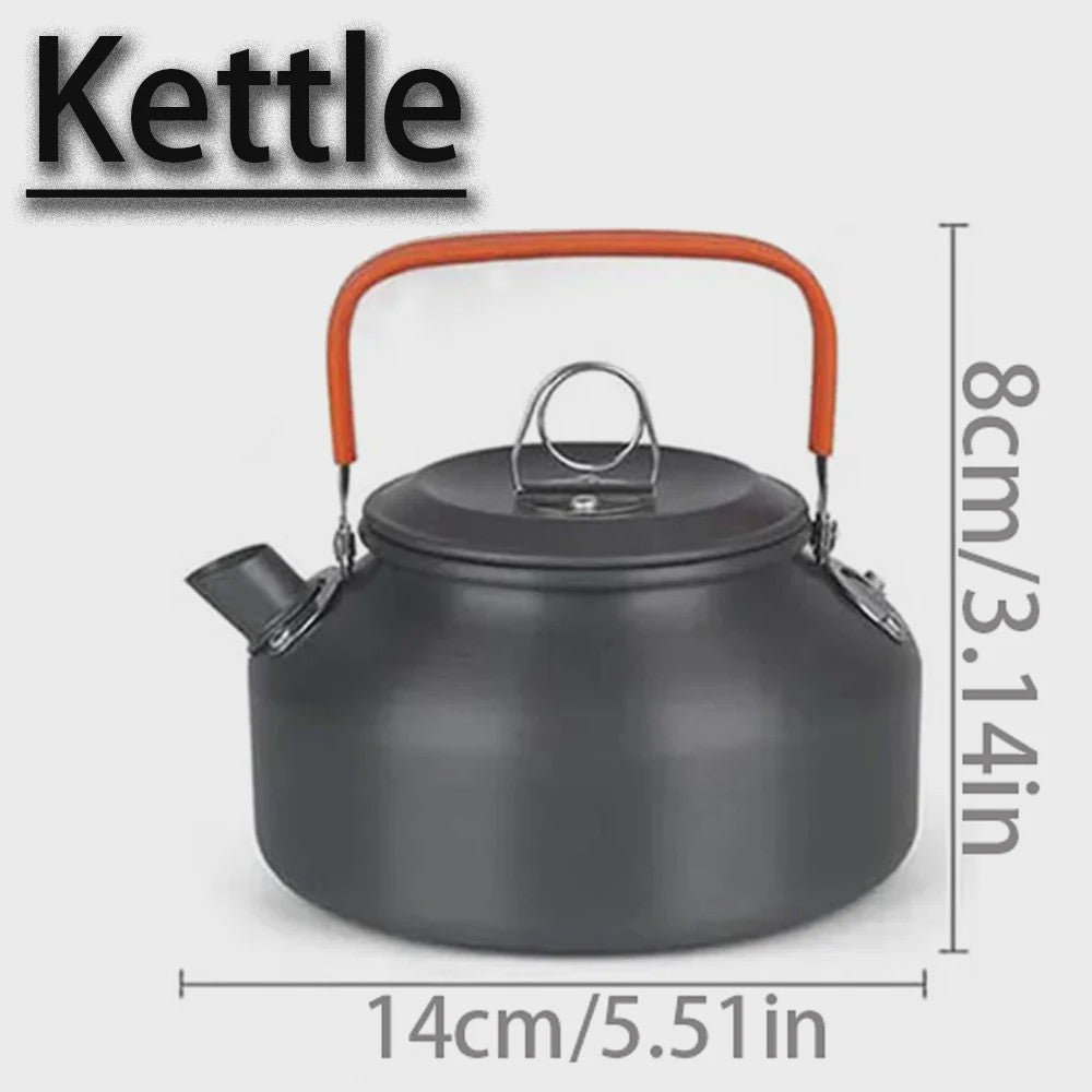 Kampeer Kookset Aluminium Outdoor Keukengerei Set - 12 Delig voor 2-3 Personen