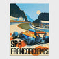 Retro F1 Formule 1 Raceauto Posters - Neon City Canvas Muurkunst