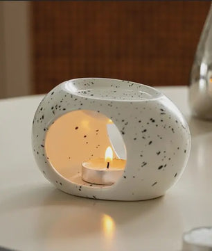 Keramische Oliebrander met Waxinelichtje - Essentiële Olie Diffuser voor Huis & Spa