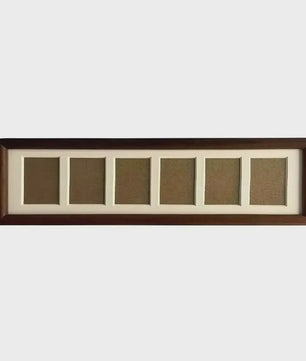Houten Fotolijst met Filmstrip Design - 6 Vakken voor Instax Foto's