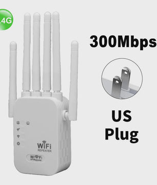1200Mbps Dual-Band WiFi Repeater Extender - 5G/2.4G Signaal Booster met 6 Antennes