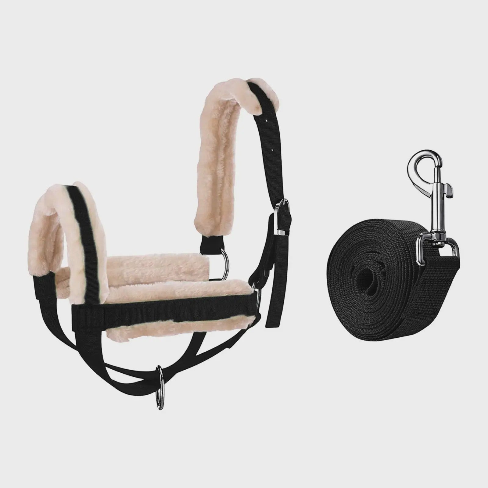 Verstelbare Nylon Halster met Lijn voor Paarden, Koeien, Schapen & Geiten - Dagelijks Gebruik