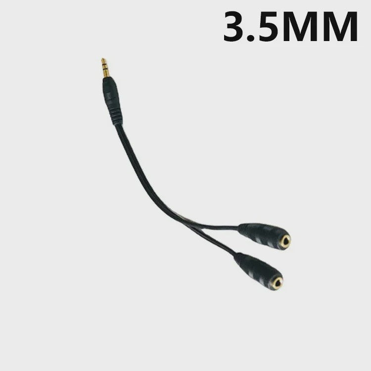 3.5mm Y-Splitter Kabel: 1 Male naar 2 Female Audio Adapter voor Koptelefoon & Microfoon