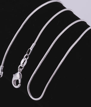 Zilveren Slangenhalsketting 925 Sterling Zilver - 45-60cm, 1-3mm Dik - Voor Heren & Dames - Perfect voor Hangers
