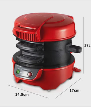 Compacte Ontbijt Sandwich Maker: Maak Snel Hamburgers, Omeletten & Meer