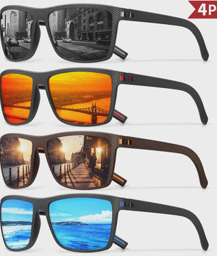 Designer Polarized Zonnebrillen Set voor Heren & Dames | UV400 Bescherming | Ideaal voor Buitenactiviteiten