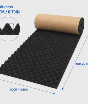 2cm Dik Zelfklevend Akoestisch Schuim Rol - Geluidsabsorberend & Isolatie voor Auto, Studio, Muur