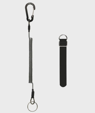 2 Meter Visco Lanyard met Hengelband - Intrekbaar Anti-Verlies Koord met Karabijnhaak