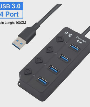 USB 3.0 Hub met 7 Poorten en 100cm Kabel - Breid uw Connectiviteit Uit