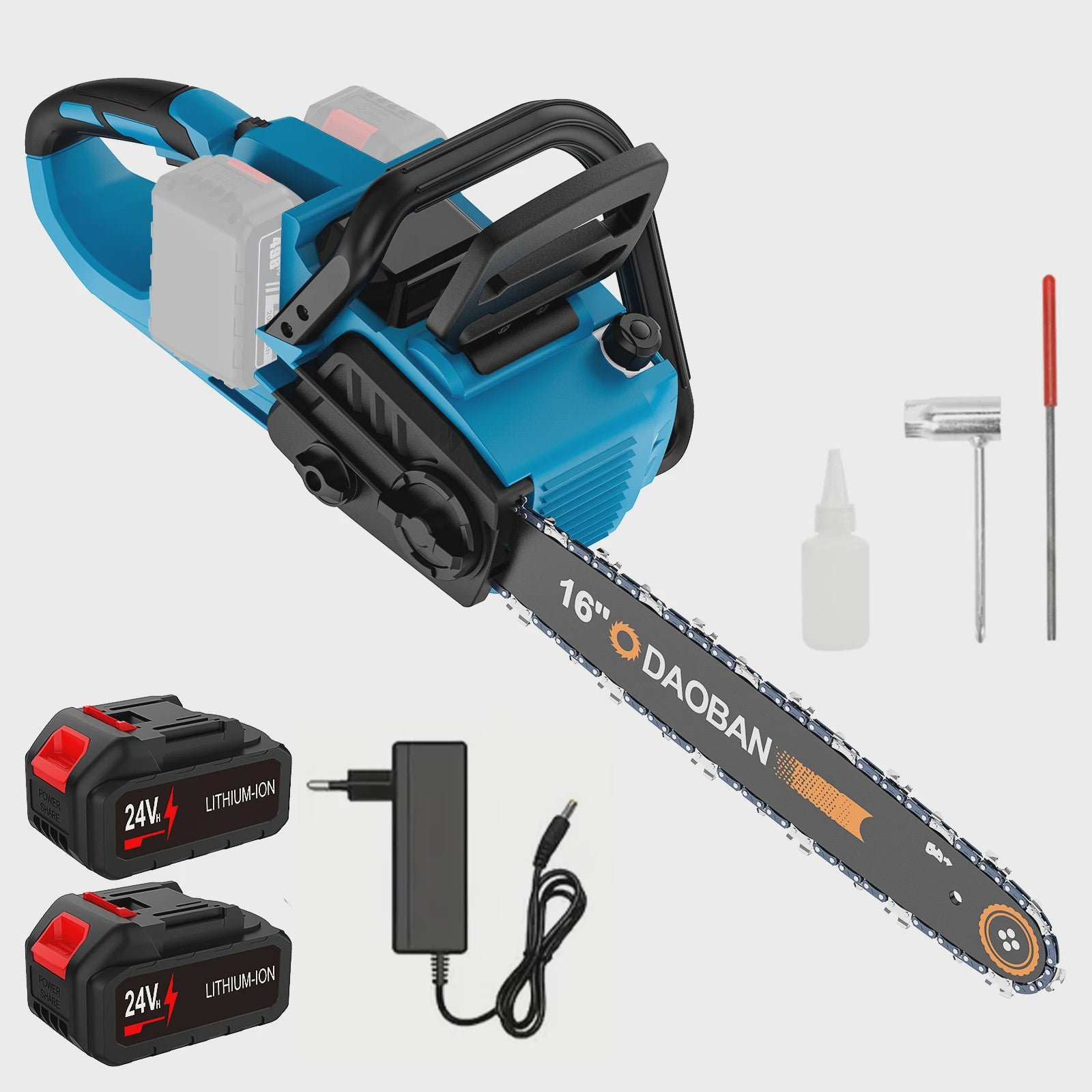 16-Inch Accu Kettingzaag - Borstelloze Krachtpatser voor Snoeien & Houtbewerking