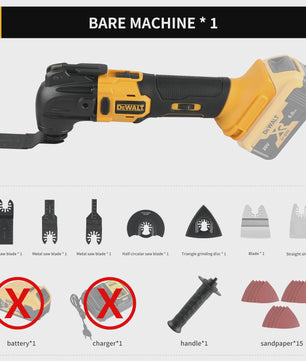 DeWALT Brushless Multitool: Snelwissel, Snoerloos voor Zagen, Schuren, Frezen