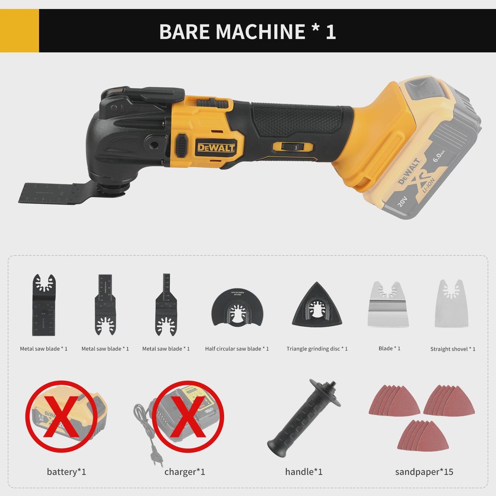 DeWALT Brushless Multitool: Snelwissel, Snoerloos voor Zagen, Schuren, Frezen
