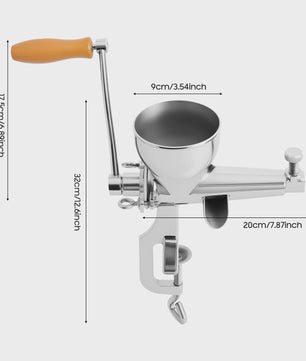 Handmatige Sapcentrifuge voor Fruit en Groenten - Roestvrij Staal & Hout