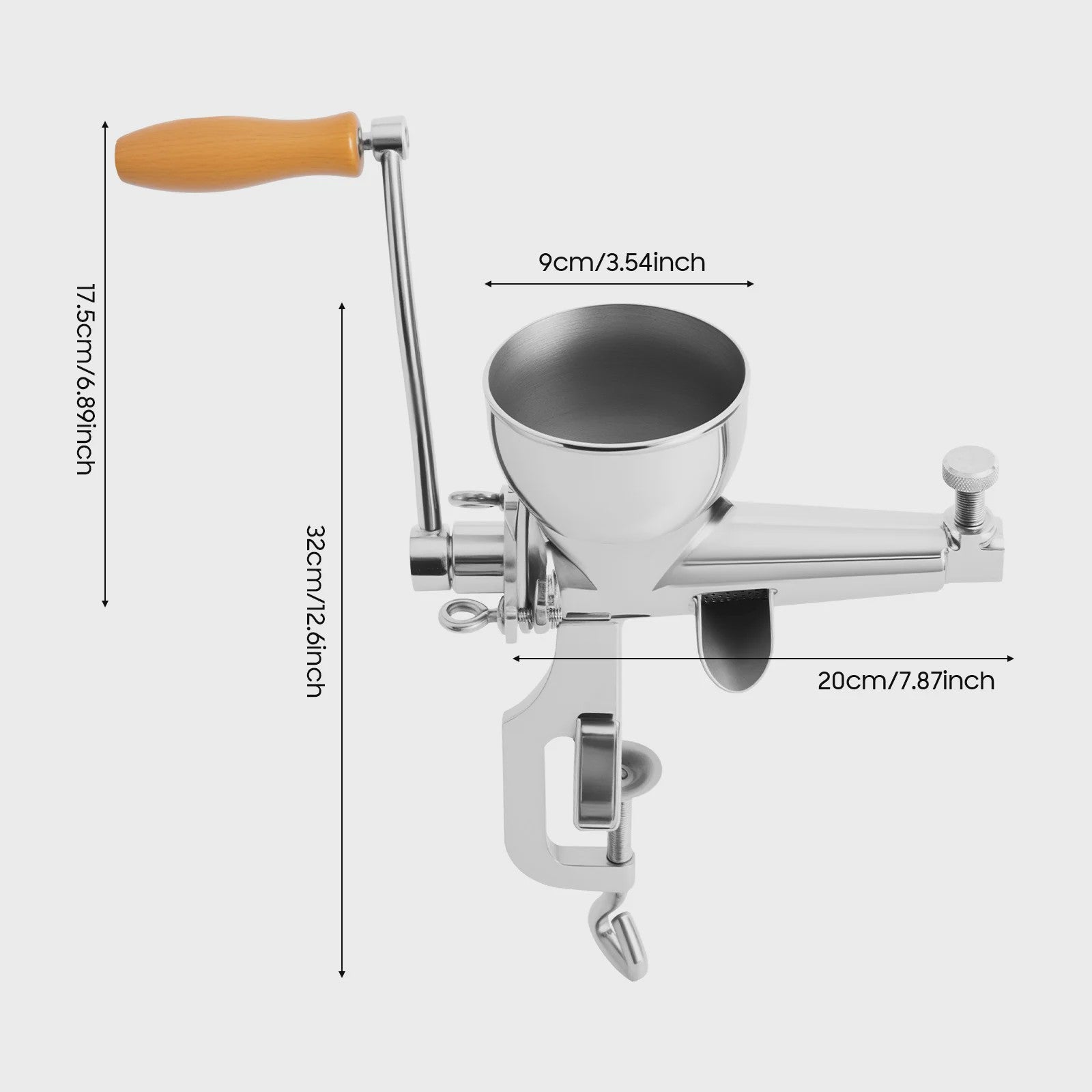 Handmatige Sapcentrifuge voor Fruit en Groenten - Roestvrij Staal & Hout