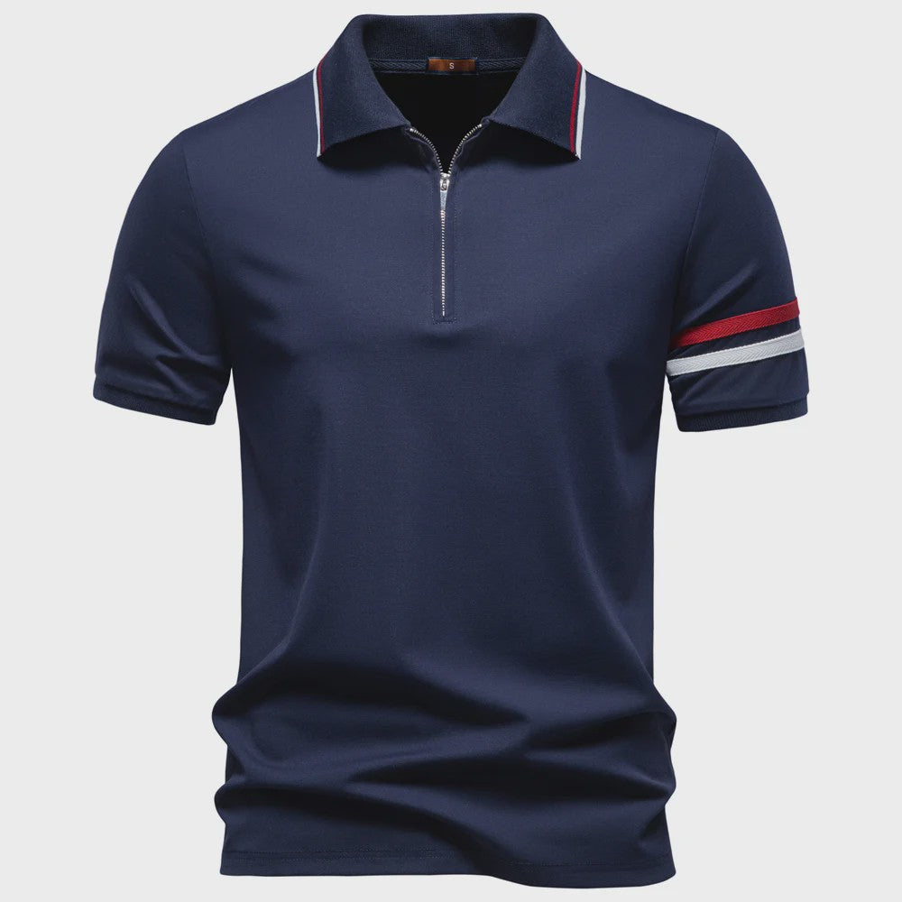 Lichtgewicht Heren Poloshirt met Halve Rits - Ademend en Zomerse Stijl