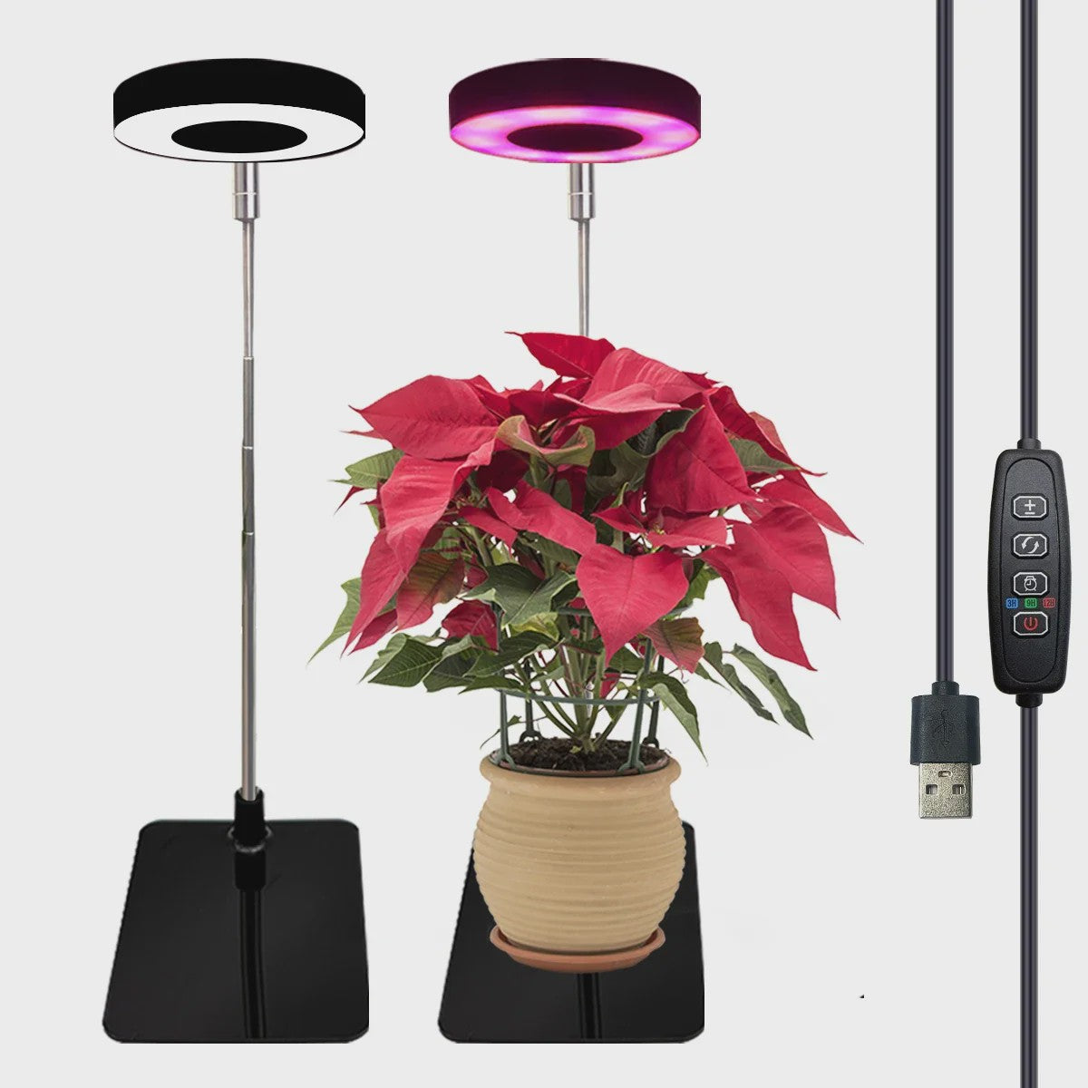 HOMEFISH LED Plantengroeilamp met Timer & Dimfunctie - Volledig Spectrum