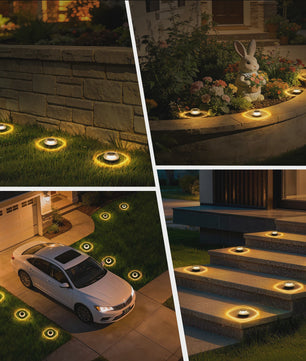 12x Solar Grondspots Warm Wit - IP65 Waterdicht - Automatische Verlichting voor Tuinpaden