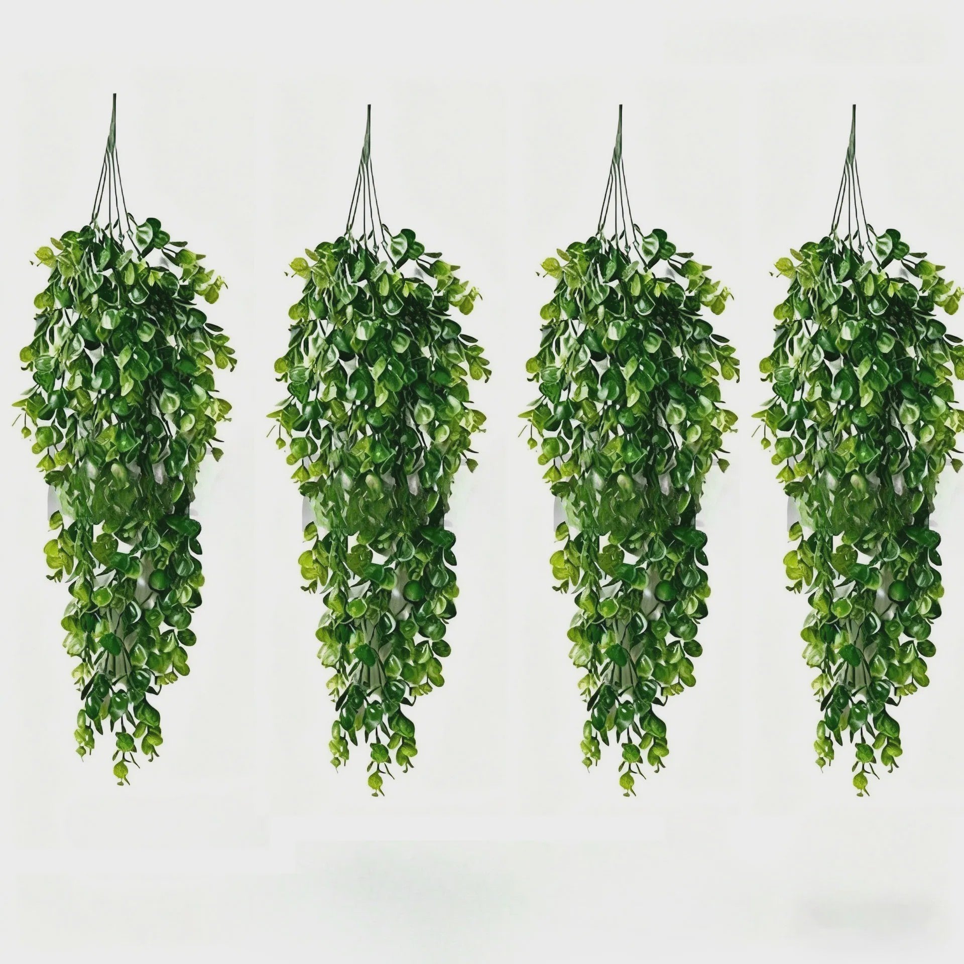 Set van 4 Kunstplanten Eucalyptus - Hangplanten met UV-bestendigheid voor Buiten & Binnen Decoratie