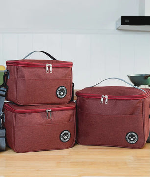 Ruime Thermos Lunchtas Waterdicht met Verstelbare Schouderband - Ideaal voor School, Werk & Uitjes