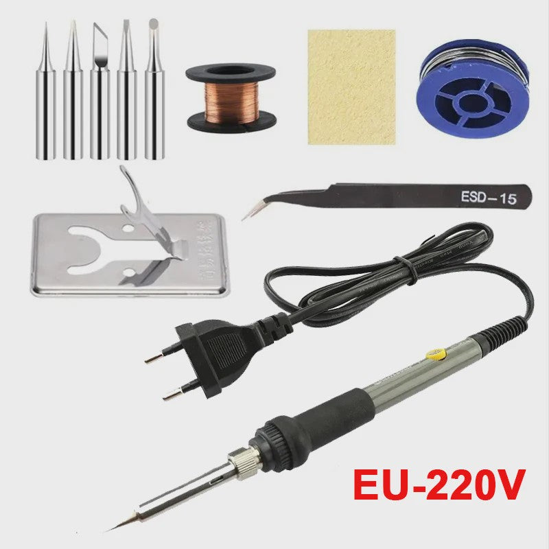 60W Verstelbare Temperatuur Soldeerbout - EU 220V / US 110V Plug - Ideaal voor DIY Reparatie