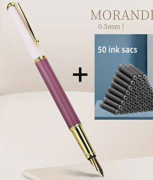 Giorgio Morandi Vulpen Set: Luxe Kantoor & Schrijfwaren met 50 Inktpatronen, 0.5mm Punt