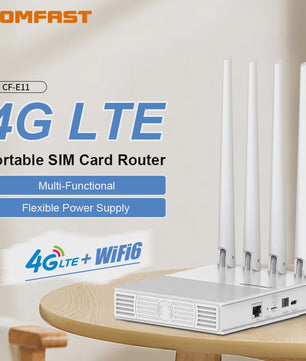 COMFAST AX300 4G LTE WiFi 6 Router met 4 Antennes - Draagbare Hotspot