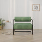 Moderne Corduroy Accent Chair met Zwart Metalen Frame - Stijlvolle Fauteuil voor de Woonkamer
