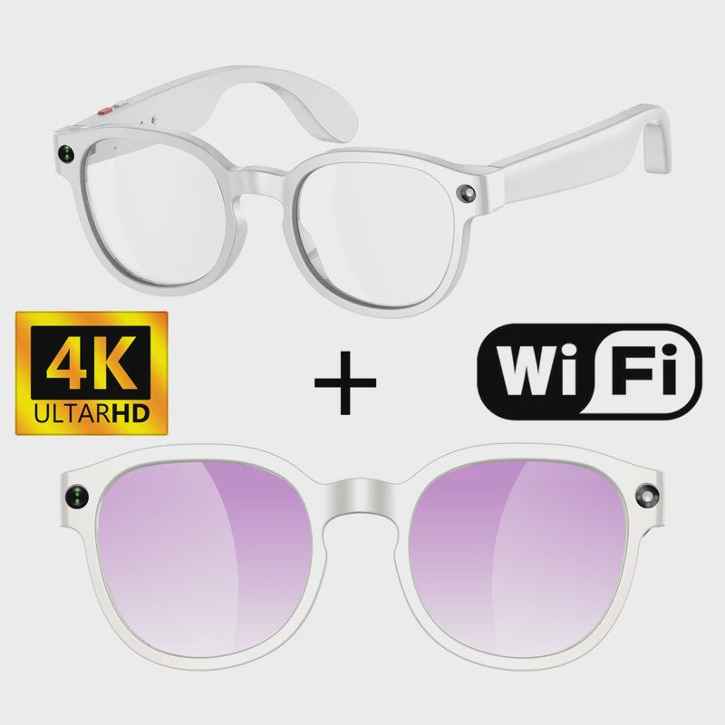 Smart AI Bril met Camera, Vertaling & Bluetooth - Fotografeer & Bel Handsfree
