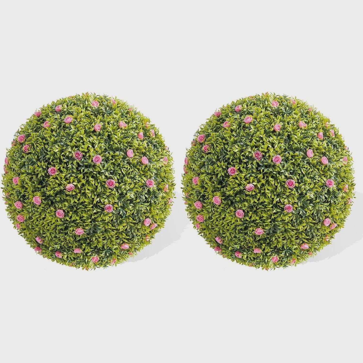 Kunst Buxusbollen met 11 Witte Bloesems - Decoratieve Tuin- en Huisdecoratie