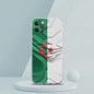 Transparante TPU Hoesje met Algerijnse Vlag - Schokbestendig voor iPhone (Diverse Modellen)