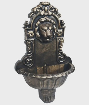 Bronzen Wandfontein Leeuwenkop - Sfeervolle Buitenfontein met Waterval Effect