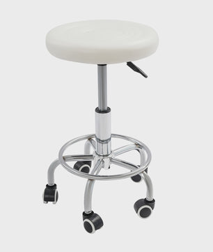 Verstelbare Bar Kruk met Wielen - 360° Draaibaar & 150kg Draagkracht