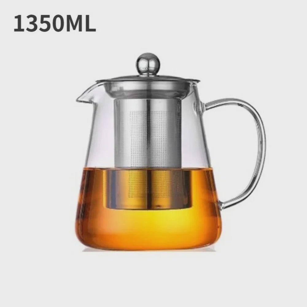 Glazen Theepot met RVS Infuser - Hittebestendig & Stijlvol