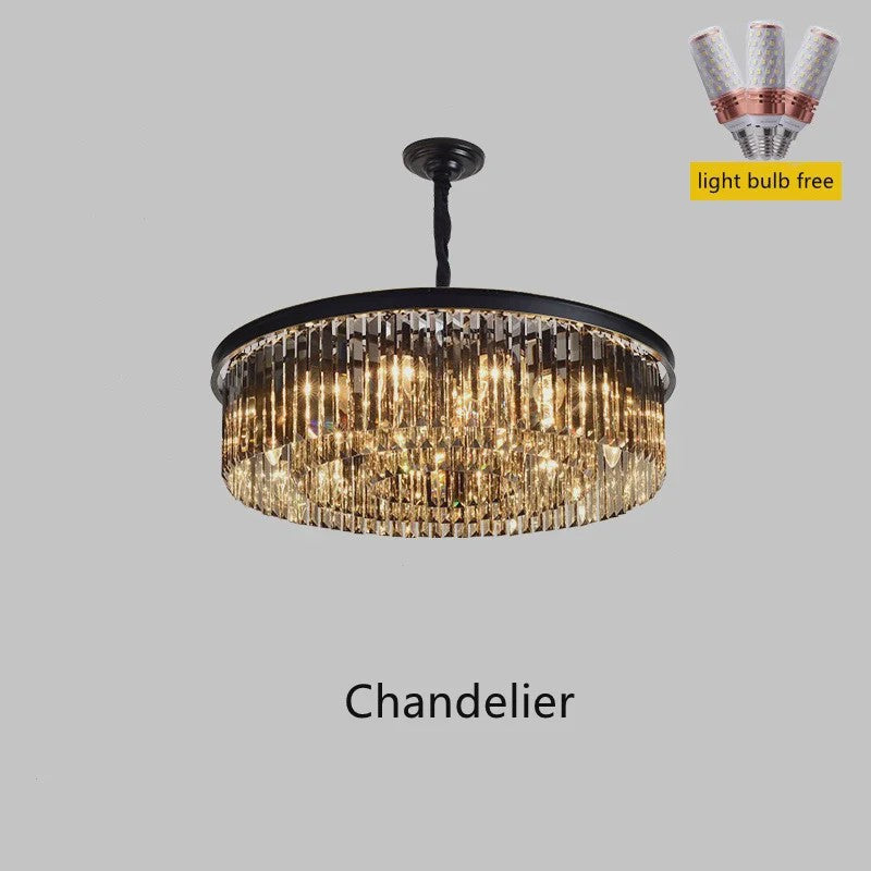 Luxe Kristallen Plafondlamp - Nordic Design LED Kroonluchter voor Woonkamer & Slaapkamer