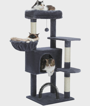 Kattenboom met Krabpalen, Hangmat en Speeltjes - 4 Niveaus