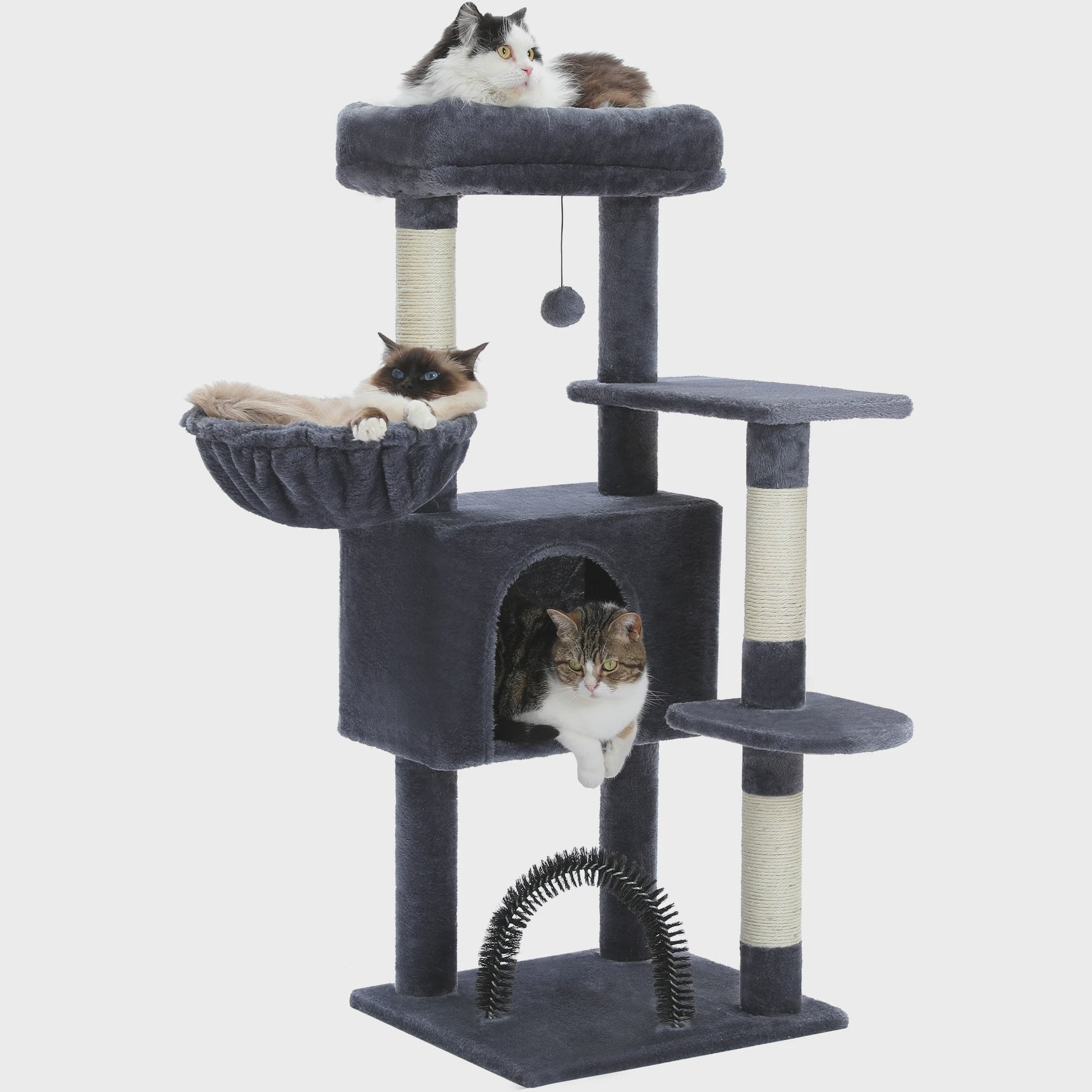 Kattenboom met Krabpalen, Hangmat en Speeltjes - 4 Niveaus