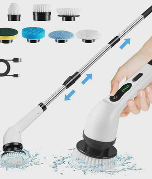 Multifunctionele Elektrische Schoonmaakborstel - Draadloos & Verstelbaar