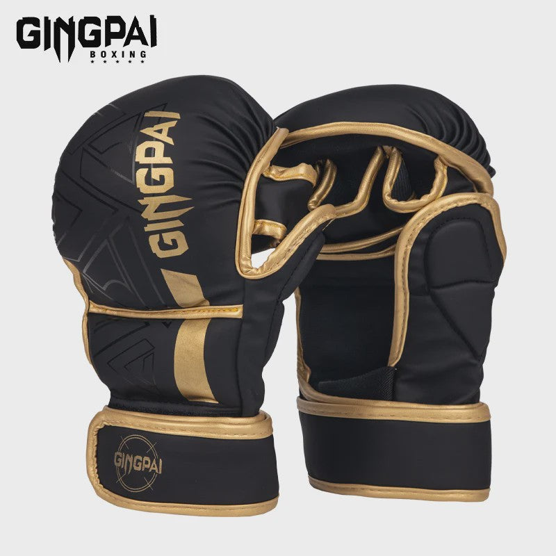 GINGPAI Professionele MMA Bokshandschoenen - Half Vinger Training voor Heren, Dames & Kinderen