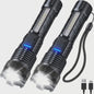 Krachtige Oplaadbare LED Zaklamp Tactisch met Zoom & 6 Modi