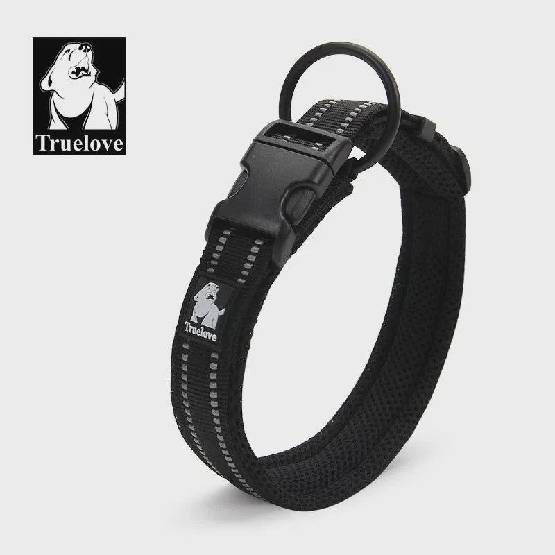Truelove Verstelbare Hondenhalsband - Gewatteerd Mesh, 3M Reflecterend Nylon, Duurzaam & All-Weather, 8 Maten