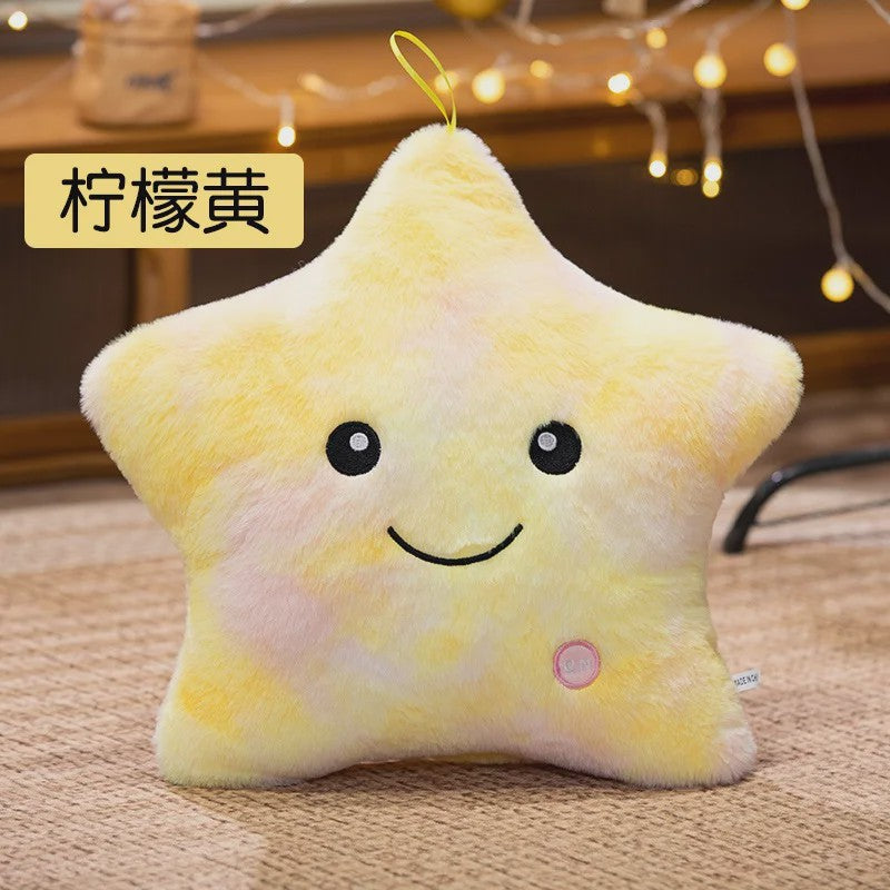 Glow-in-the-dark Ster Pluche Kussen - Zacht Verlicht Speelgoed voor Kinderen & Decoratie