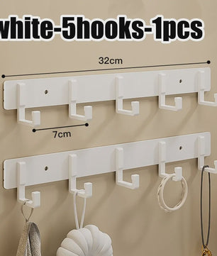 Punch-free Wandkapstok met Sterke Kleefkracht - Woonkamer, Badkamer & Keuken