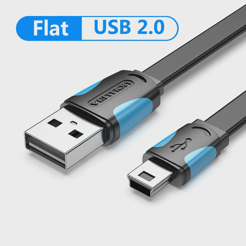 Vention Mini USB 2.0 Kabel - Snelladen & Dataoverdracht voor Camera, MP3, GPS